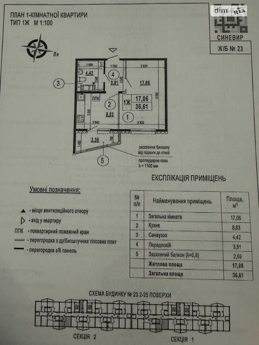 1-кімнатна квартира в місті