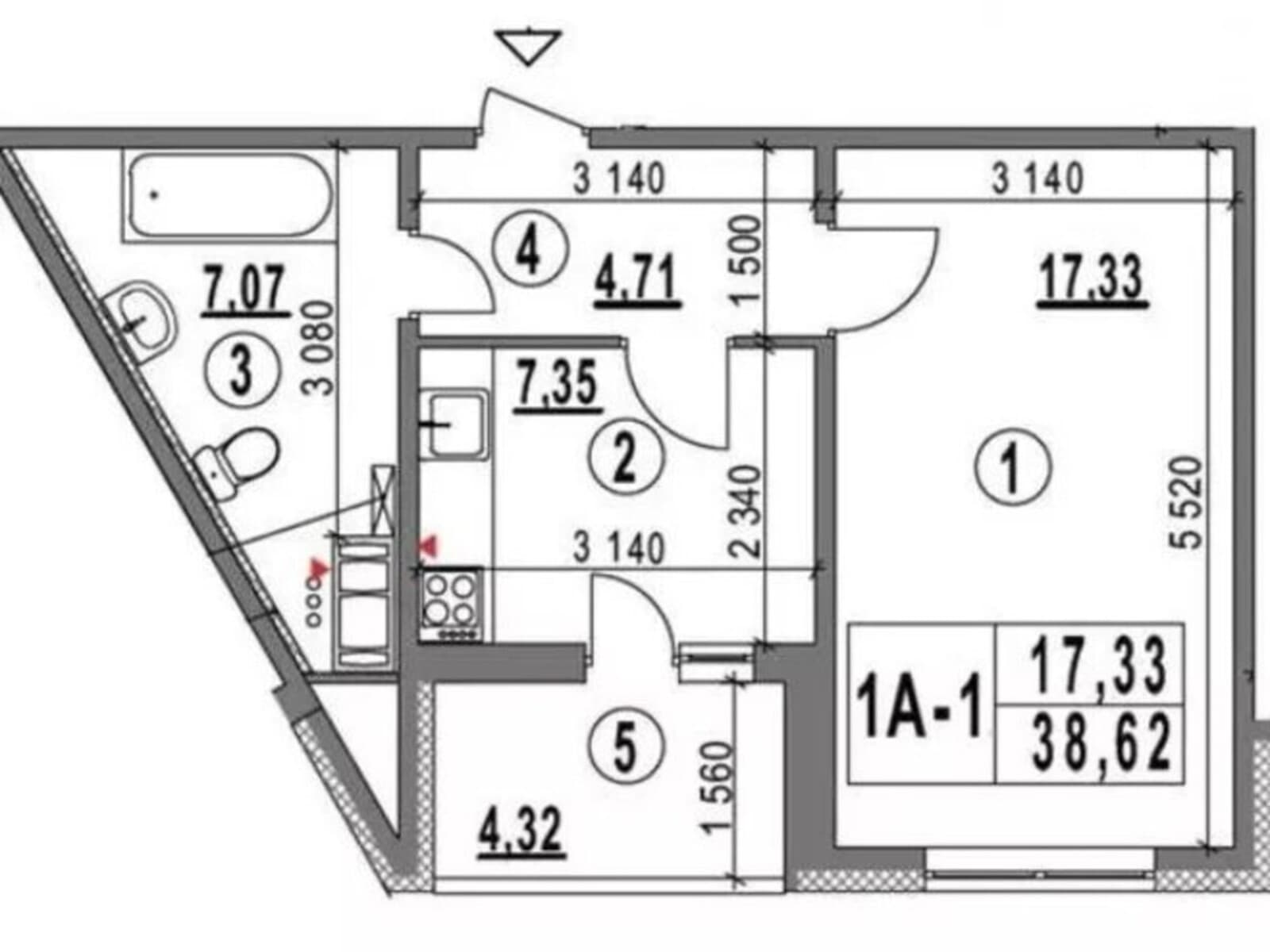 1-bedroom apartment in Kyiv Holoseevskyy