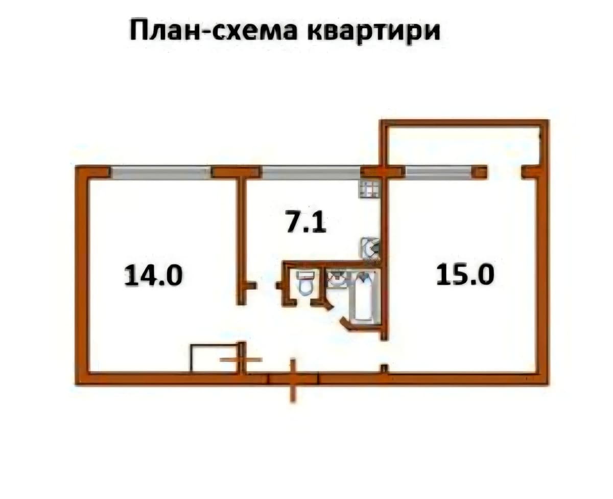 2-кімнатна квартира в місті